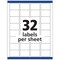 Avery ID Labels, Sure Feed Technology, Permanent Adhesive, 1-1/4" x 1-3/4", 480 Labels (6570) - 5 Pack